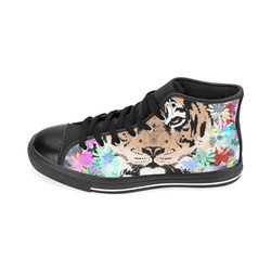 TIGER and FLOWERS Men’s Classic High Top Canvas Shoes /Large Size (Model 017)