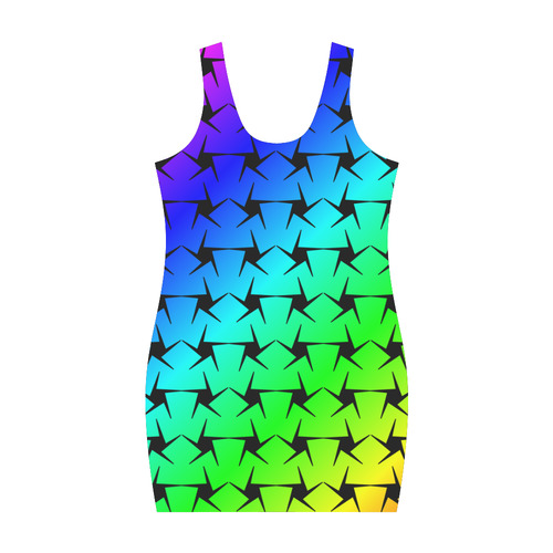 Colorful Black Star Medea Vest Dress (Model D06)