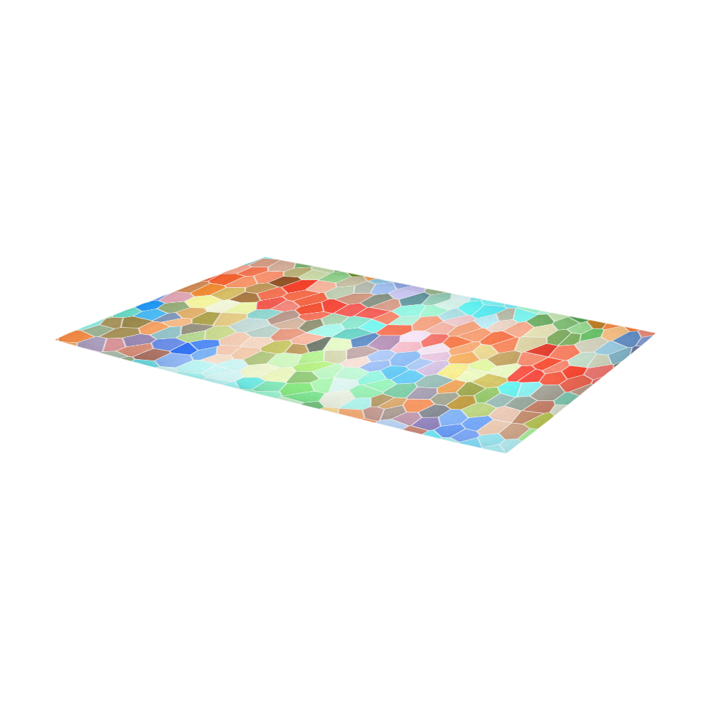Colorful Mosaic Area Rug 7'x3'3''