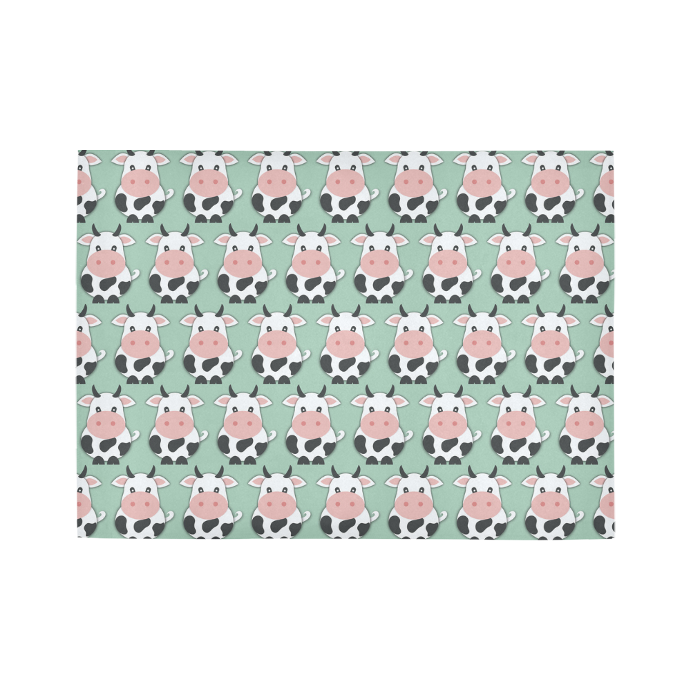 Cute Cow Pattern Area Rug7'x5'