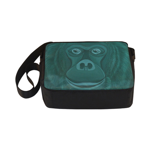 Forest Green Orangutan Classic Cross-body Nylon Bags (Model 1632)