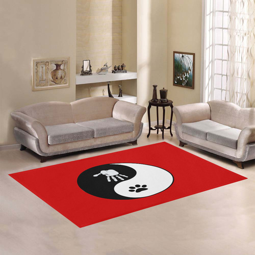 Cats and Humans Area Rug7'x5'