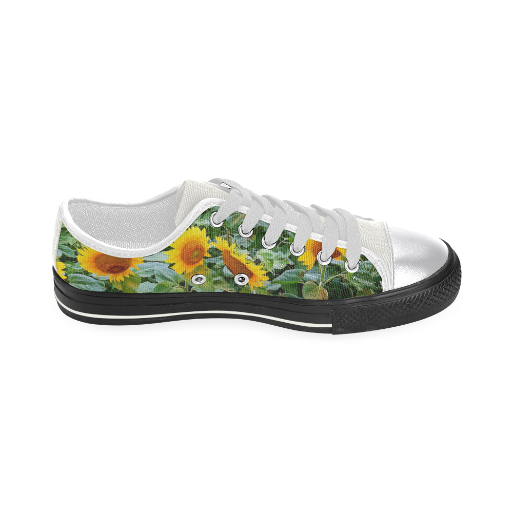 Sunflower Field Women's Classic Canvas Shoes (Model 018)