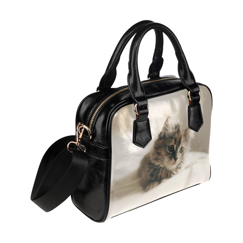 Lovely Sweet Little Cat Kitten Kitty Pet Shoulder Handbag (Model 1634)