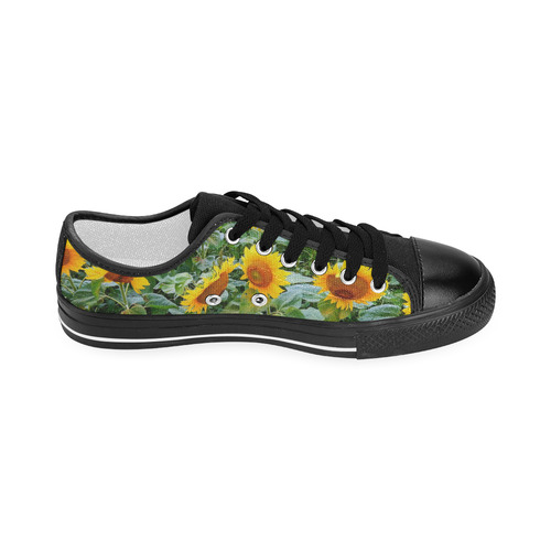 Sunflower Field Men's Classic Canvas Shoes (Model 018)