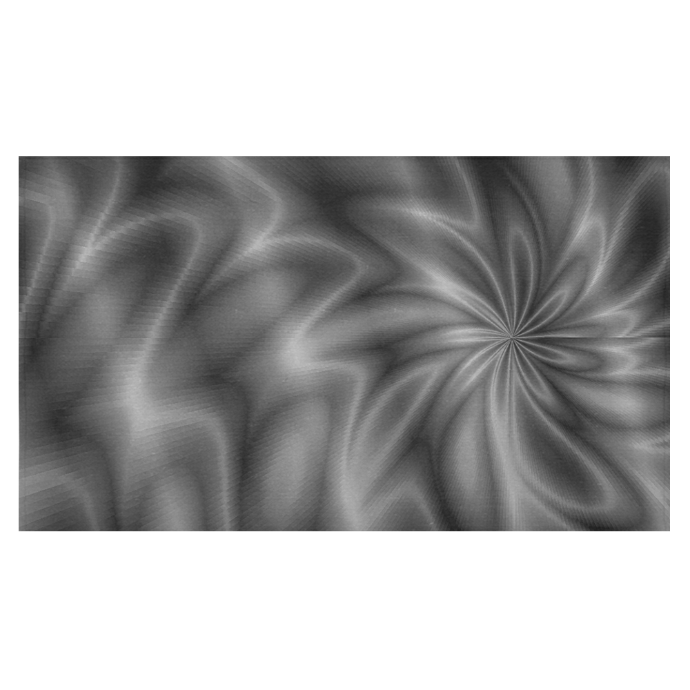 Grey Shiny Swirl Cotton Linen Tablecloth 60"x 104"