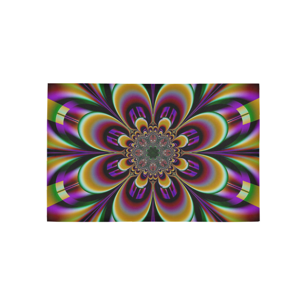 Purple Dream Mandala Flower Area Rug 5'x3'3''