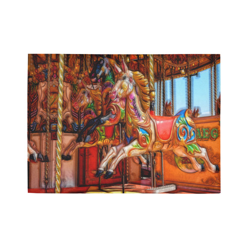 Have a ride on the merry-go-round Area Rug7'x5'