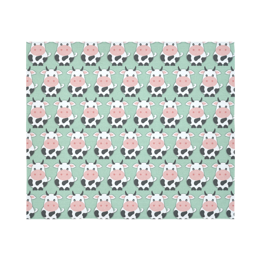 Cute Cow Pattern Cotton Linen Wall Tapestry 60"x 51"
