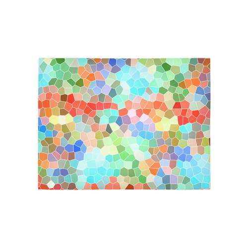 Colorful Mosaic Area Rug 5'3''x4'