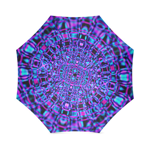 Fractal Gems Sapphire Blue Foldable Umbrella (Model U01)
