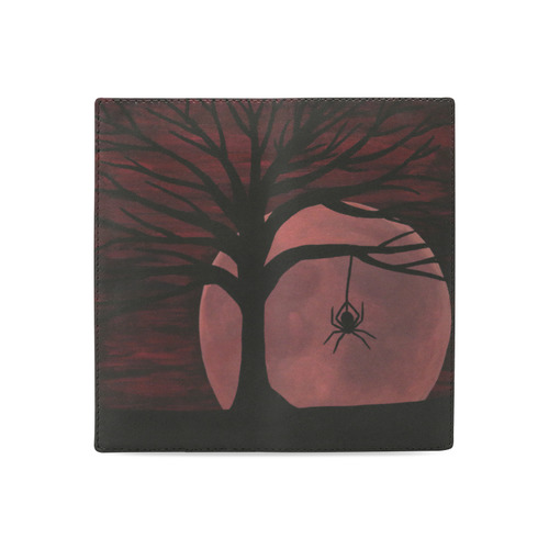 Spooky Spider Tree Women's Leather Wallet (Model 1611)