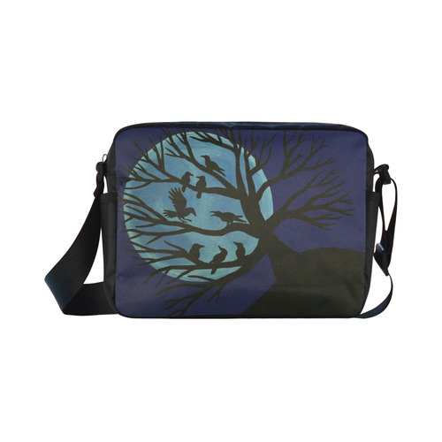 Spooky Raven Tree Classic Cross-body Nylon Bags (Model 1632)