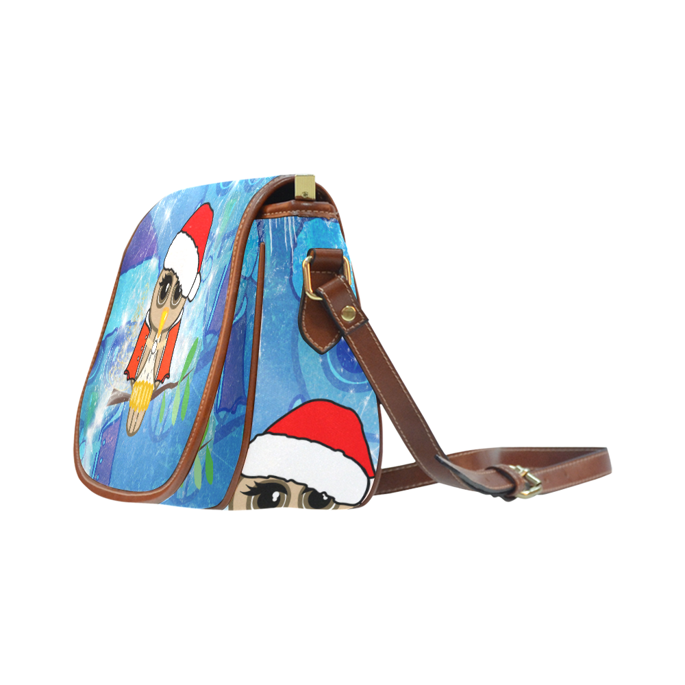 Christmas owls Saddle Bag/Small (Model 1649) Full Customization