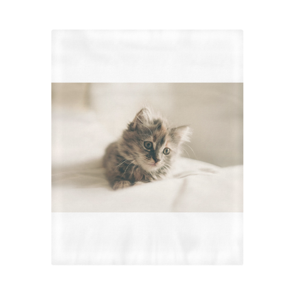 Lovely Sweet Little Cat Kitten Kitty Pet Duvet Cover 86"x70" ( All-over-print)