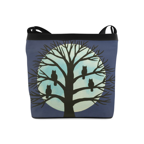 Spooky Owl Tree Crossbody Bags (Model 1613)