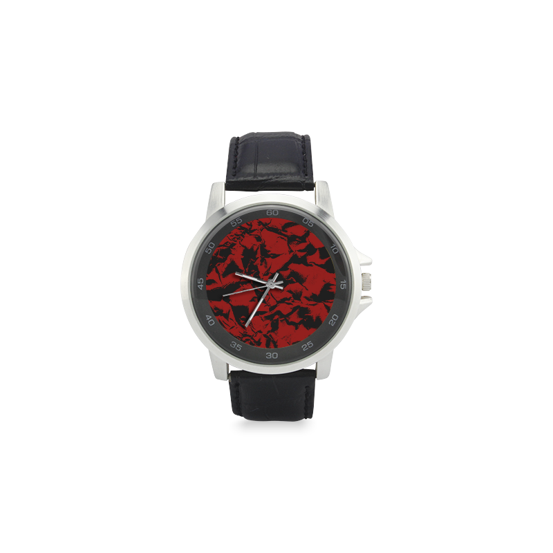 arruga red watch Unisex Stainless Steel Leather Strap Watch(Model 202)