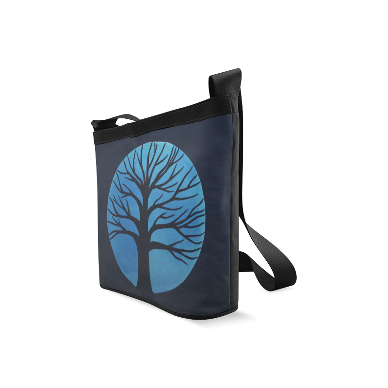 Spooky Tree (Blue) Crossbody Bags (Model 1613)
