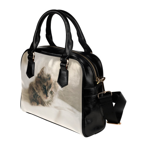 Lovely Sweet Little Cat Kitten Kitty Pet Shoulder Handbag (Model 1634)