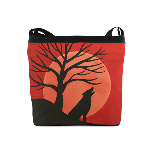 Spooky Wolf Tree Crossbody Bags (Model 1613)