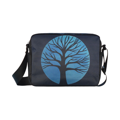 Spooky Tree (Blue) Classic Cross-body Nylon Bags (Model 1632)