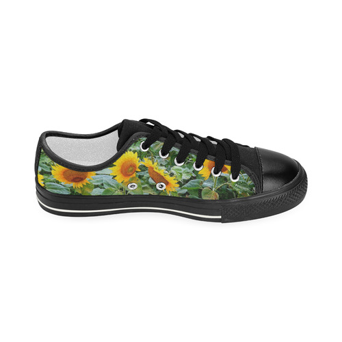 Sunflower Field Women's Classic Canvas Shoes (Model 018)