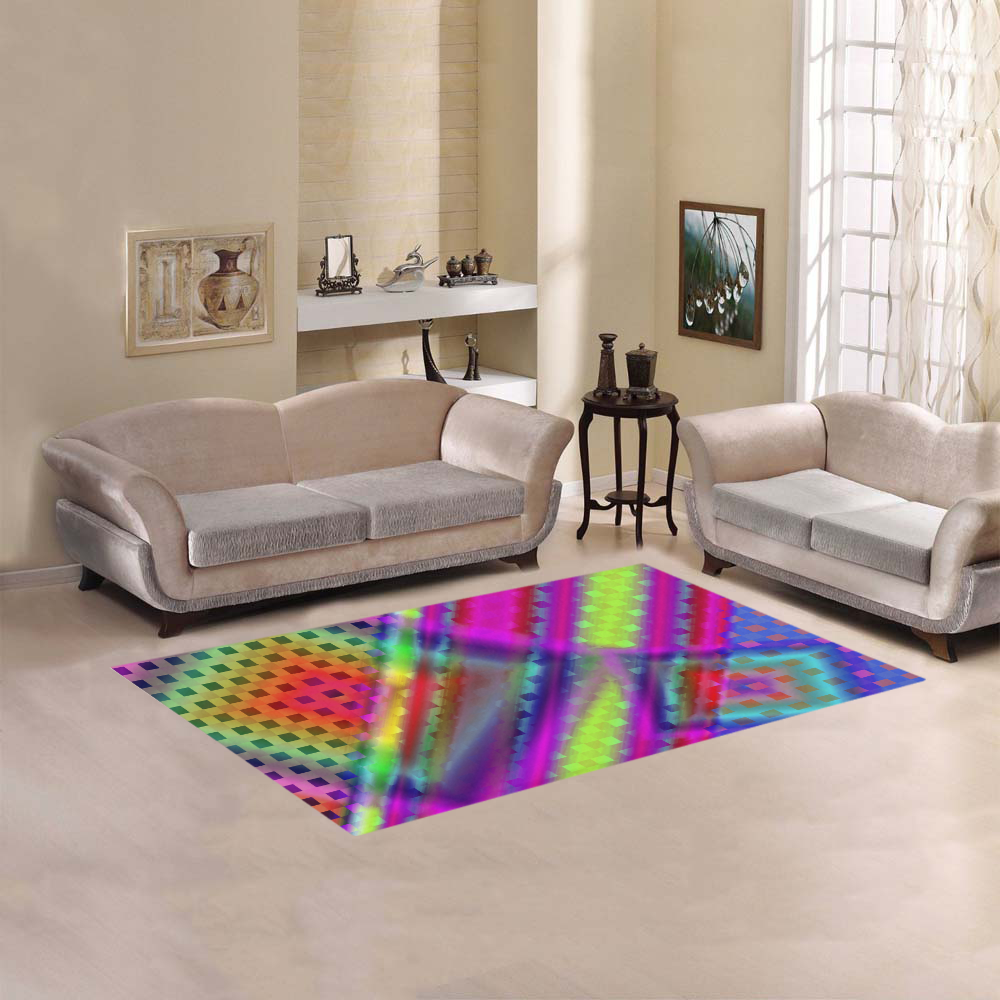 Plaid Design 3D Colours Area Rug 5'x3'3''