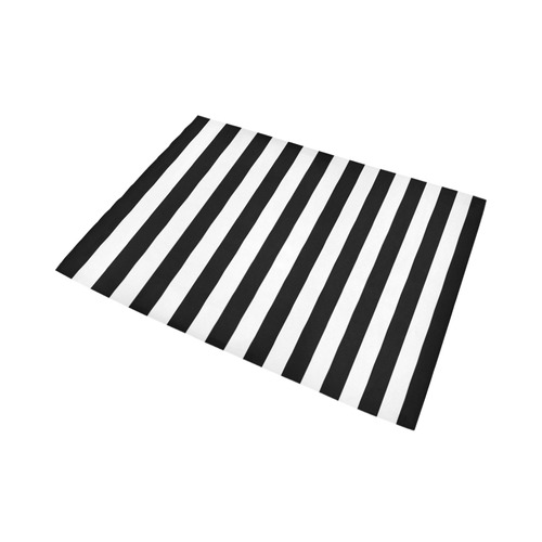 Black Stripes Area Rug7'x5'