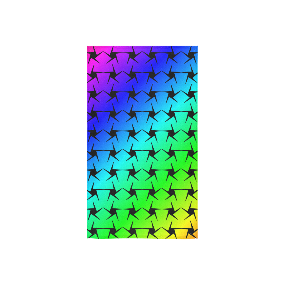 Colorful Black Star Custom Towel 16"x28"