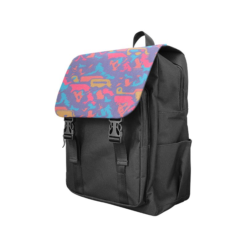 Chaos in retro colors Casual Shoulders Backpack (Model 1623)