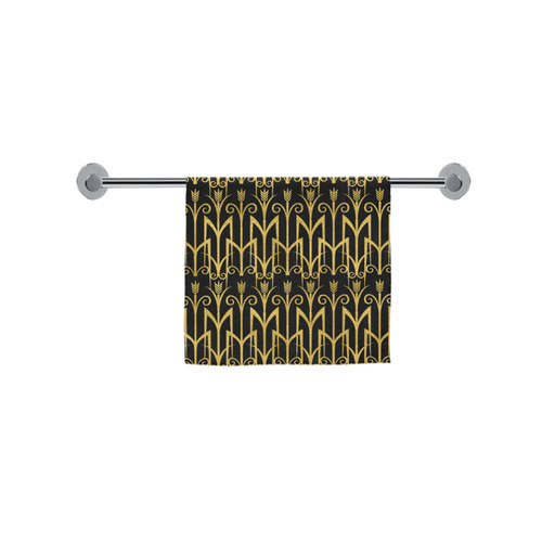 Beautiful BlackAnd Gold Art Deco Pattern Custom Towel 16"x28"