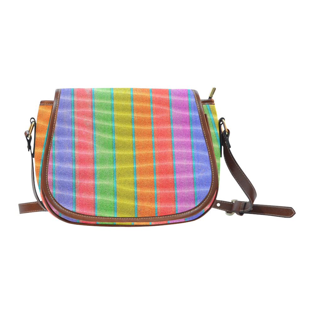 sandy stripes Saddle Bag/Small (Model 1649) Full Customization