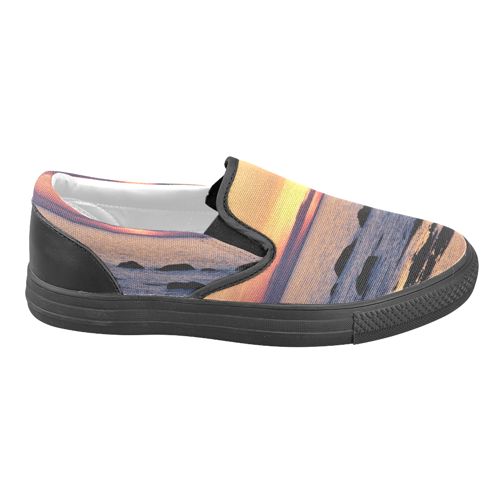 Summer's Glow Men's Unusual Slip-on Canvas Shoes (Model 019)