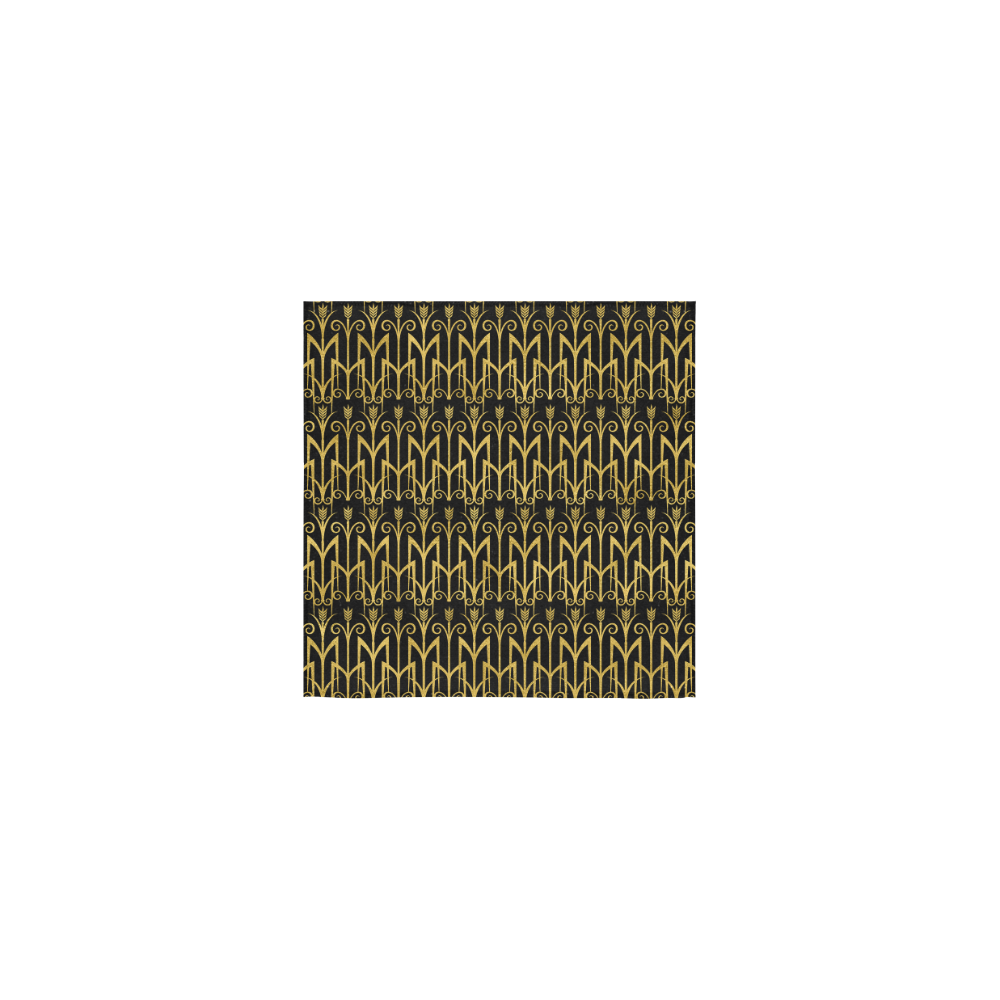 Beautiful BlackAnd Gold Art Deco Pattern Square Towel 13“x13”