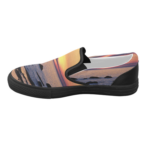 Summer's Glow Women's Slip-on Canvas Shoes (Model 019)