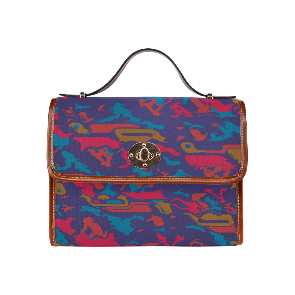 Chaos in retro colors Waterproof Canvas Bag/All Over Print (Model 1641)
