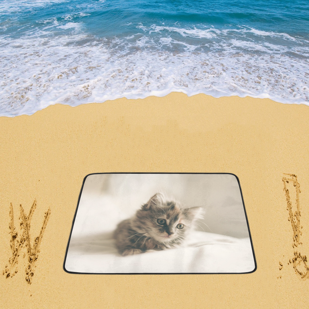 Lovely Sweet Little Cat Kitten Kitty Pet Beach Mat 78"x 60"