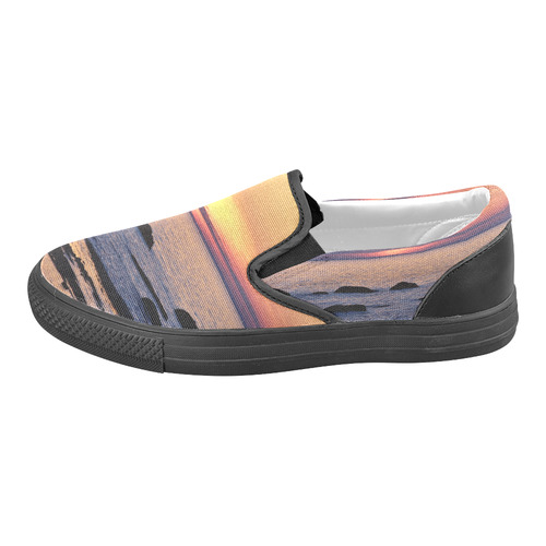 Summer's Glow Men's Unusual Slip-on Canvas Shoes (Model 019)