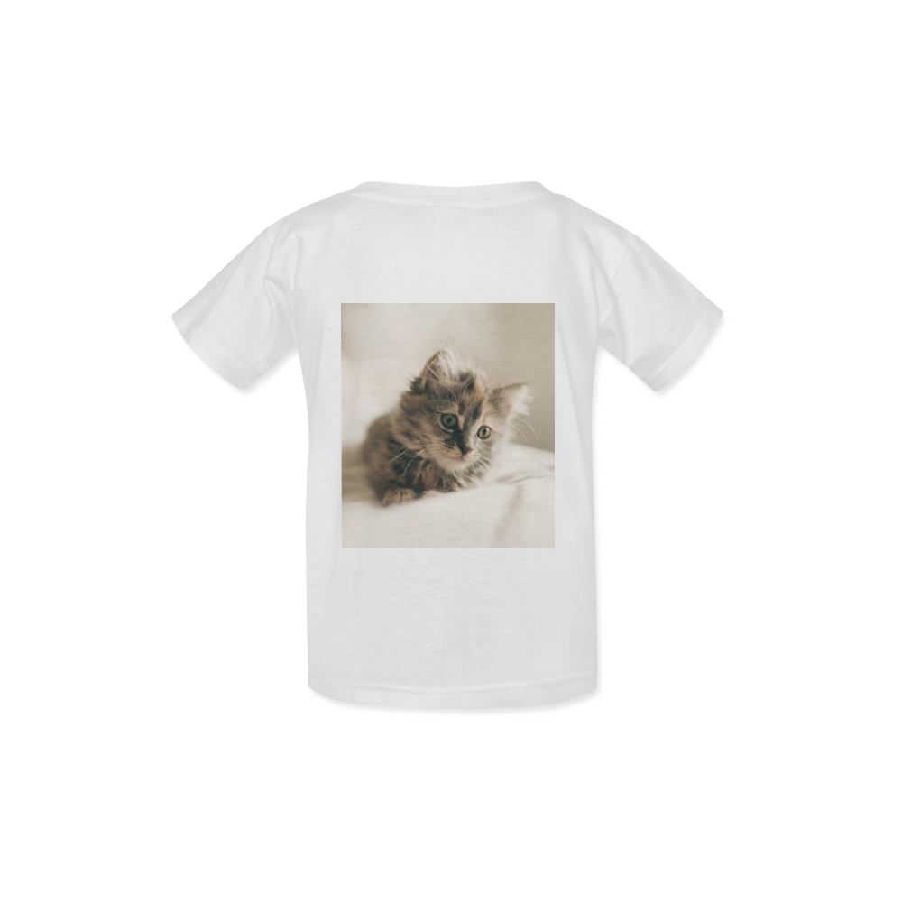 Lovely Sweet Little Cat Kitten Kitty Pet Kid's  Classic T-shirt (Model T22)