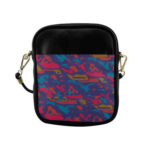 Chaos in retro colors Sling Bag (Model 1627)