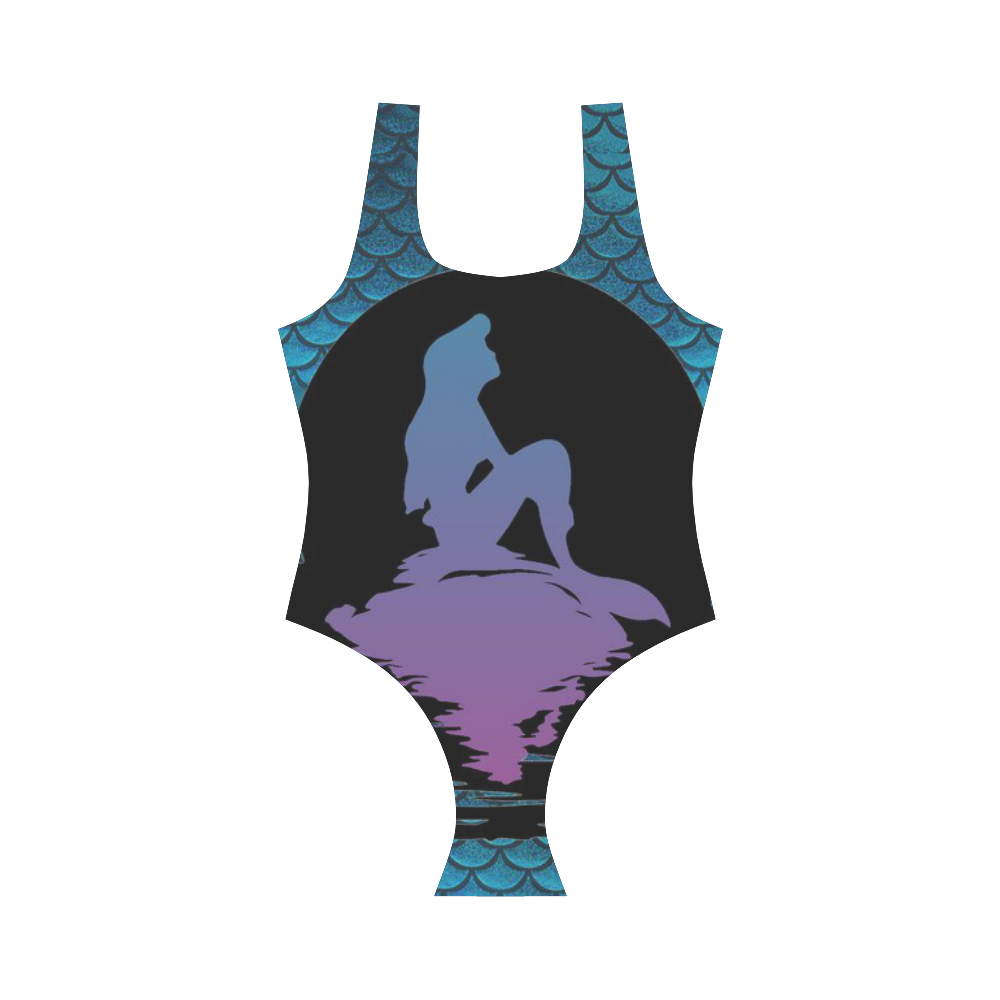 Mermaid Vest One Piece Swimsuit (Model S04)