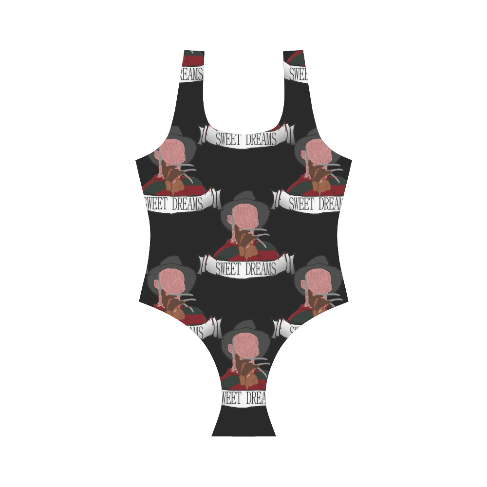 Brooch4blackrepeat Vest One Piece Swimsuit (Model S04)