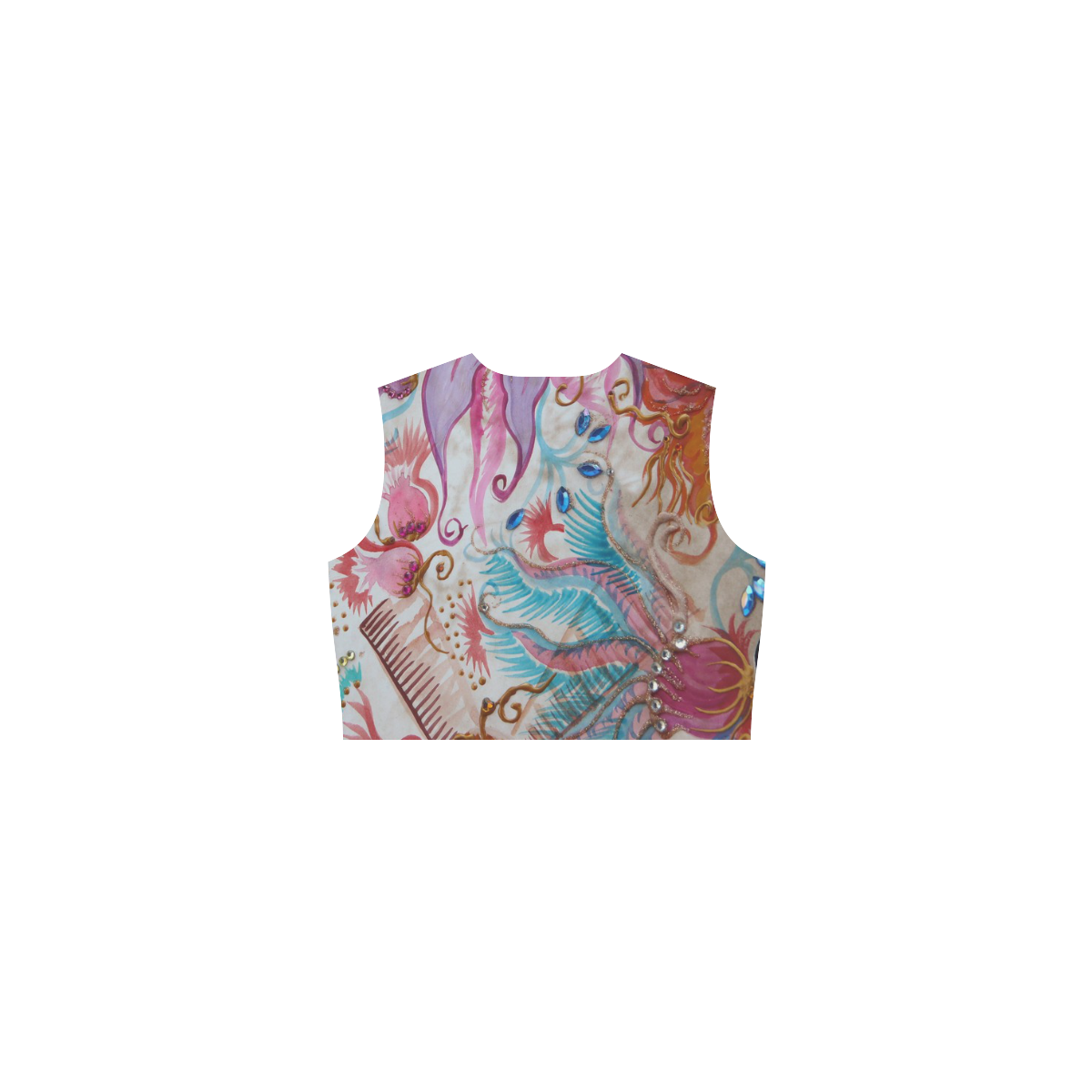 pink Eos Women's Sleeveless Dress (Model D01)
