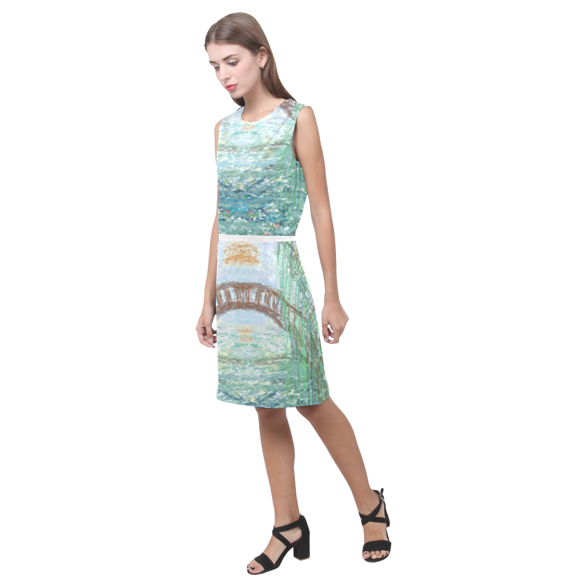 impressionist Eos Women's Sleeveless Dress (Model D01)