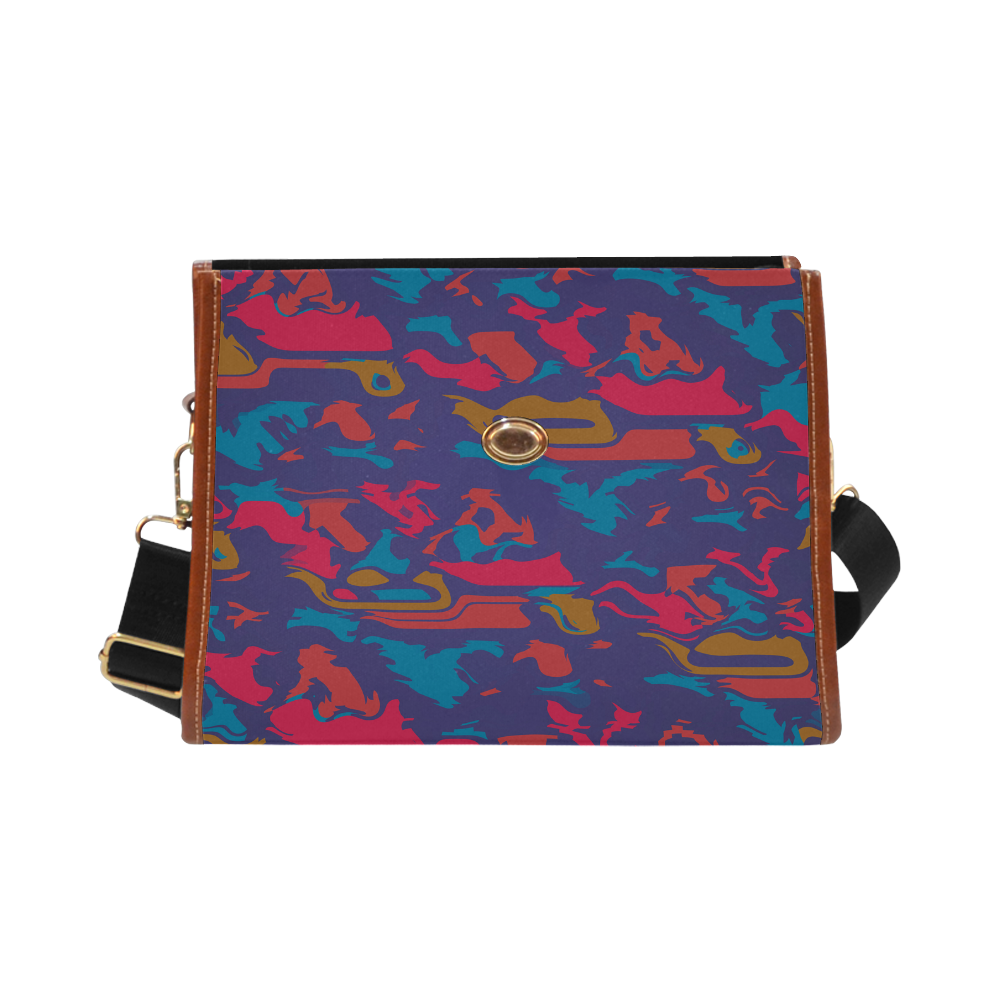 Chaos in retro colors Waterproof Canvas Bag/All Over Print (Model 1641)