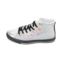 orchids Women's Classic High Top Canvas Shoes (Model 017)
