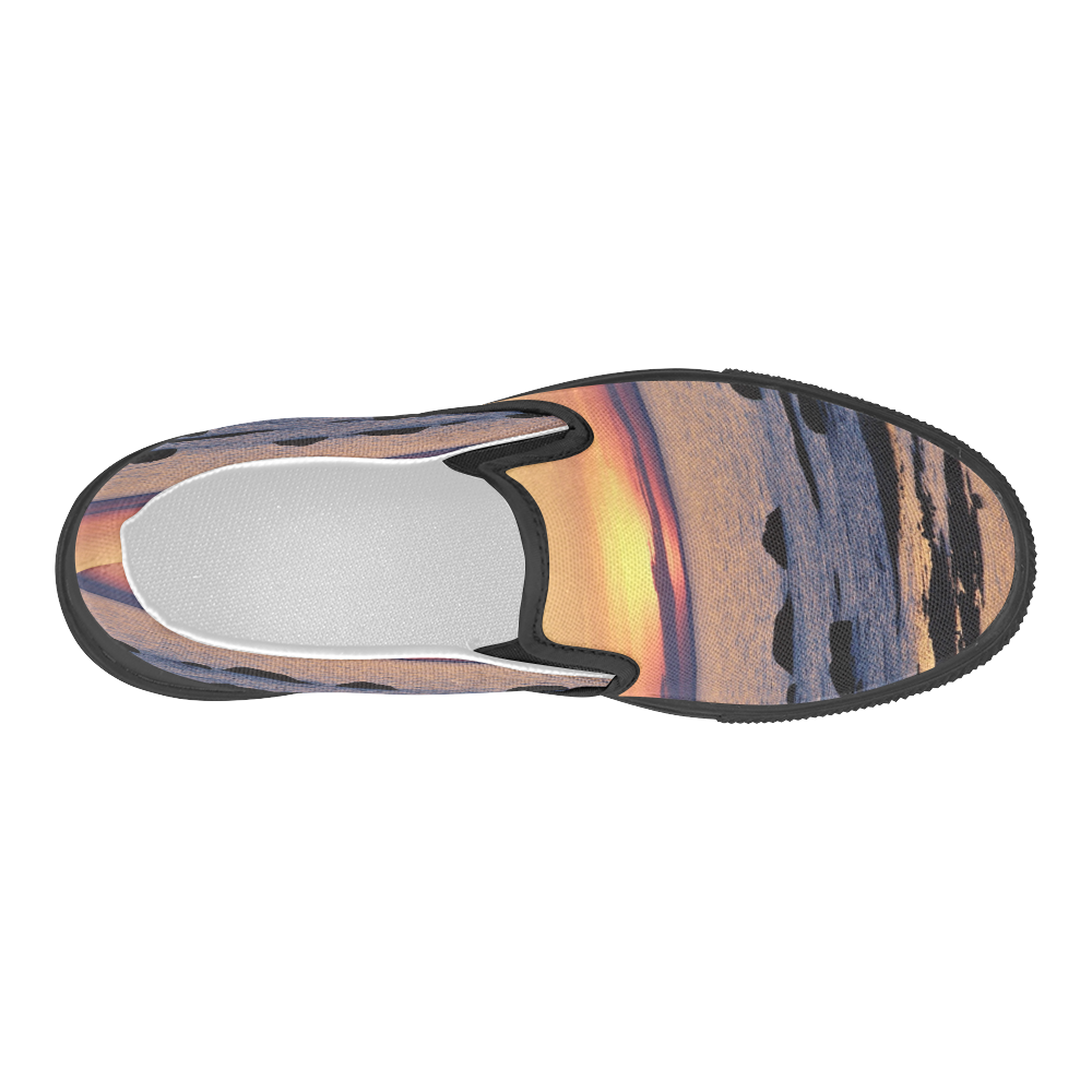Summer's Glow Women's Slip-on Canvas Shoes (Model 019)