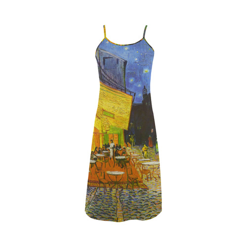 Van Gogh Cafe Terrace At Night Alcestis Slip Dress (Model D05)