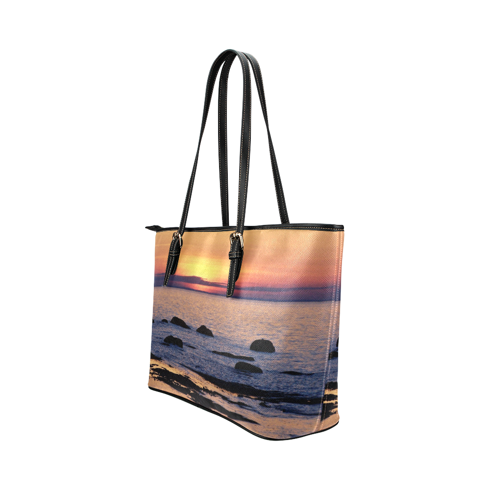 Summer's Glow Leather Tote Bag/Small (Model 1651)