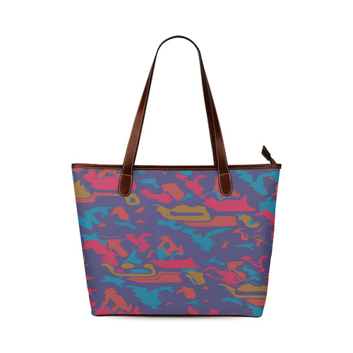 Chaos in retro colors Shoulder Tote Bag (Model 1646)